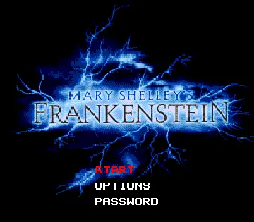 Mary Shelley's Frankenstein (USA) screen shot title